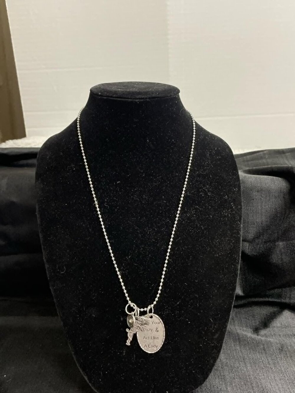 Silver Toned Miranda Lambert Lyric Necklace